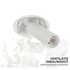 Ventilatie Inbouwspot Koker Noa Wit 7.5 Watt