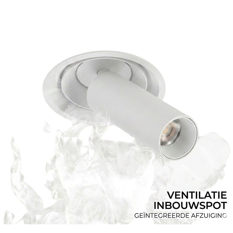 Ventilatie Inbouwspot Koker Noa Wit 7.5 Watt  IP20 incl. Driver
