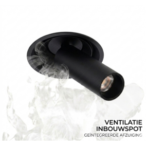 Ventilatie Inbouwspot Koker Noa Zwart 7.5 Watt
