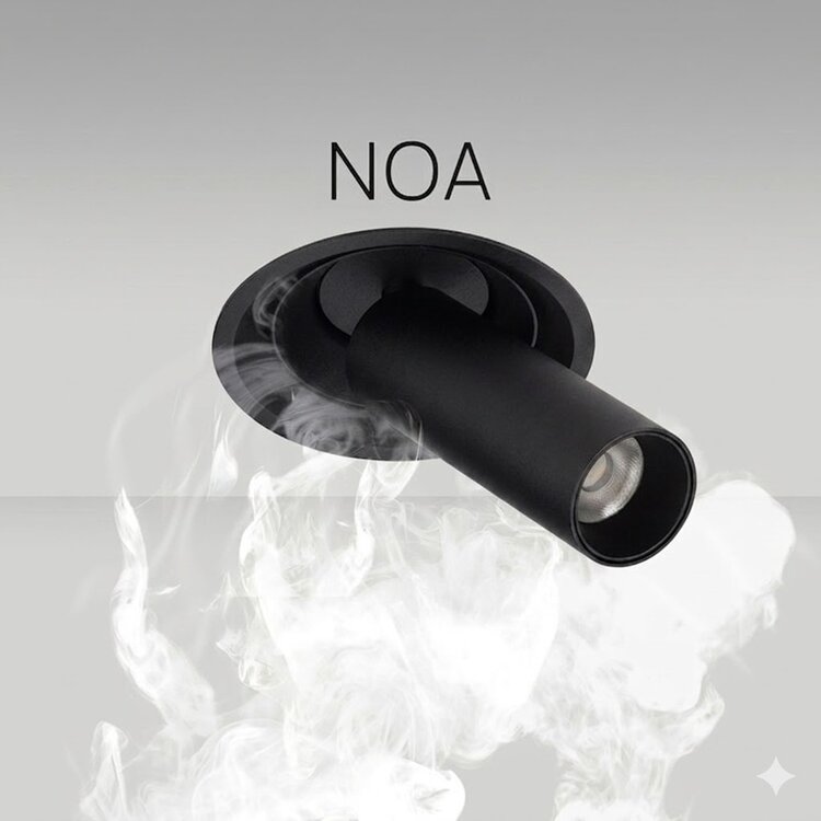 Ventilatie Inbouwspot Koker Noa Zwart 7.5 Watt  IP20 incl. Driver