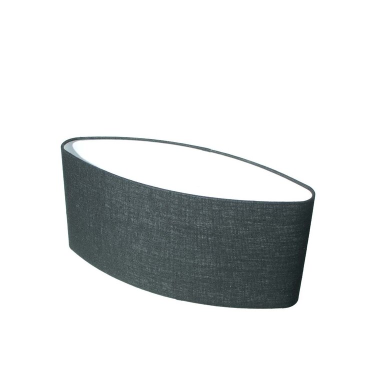 Lampenkap Ovaal Linnen  Zwart 30cm