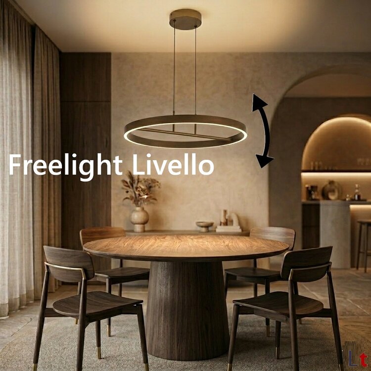 Freelight Hanglamp Livello Brons-Goud Led 47 Watt Ø 60cm