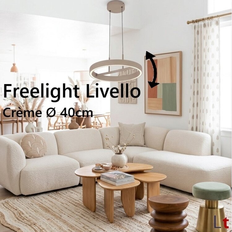 Freelight Hanglamp Livello Crème Led 32 Watt Ø 40cm