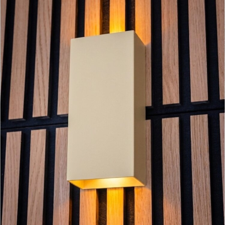 ETH Wandlamp David Crème/Zand Up & Down 2x GU10