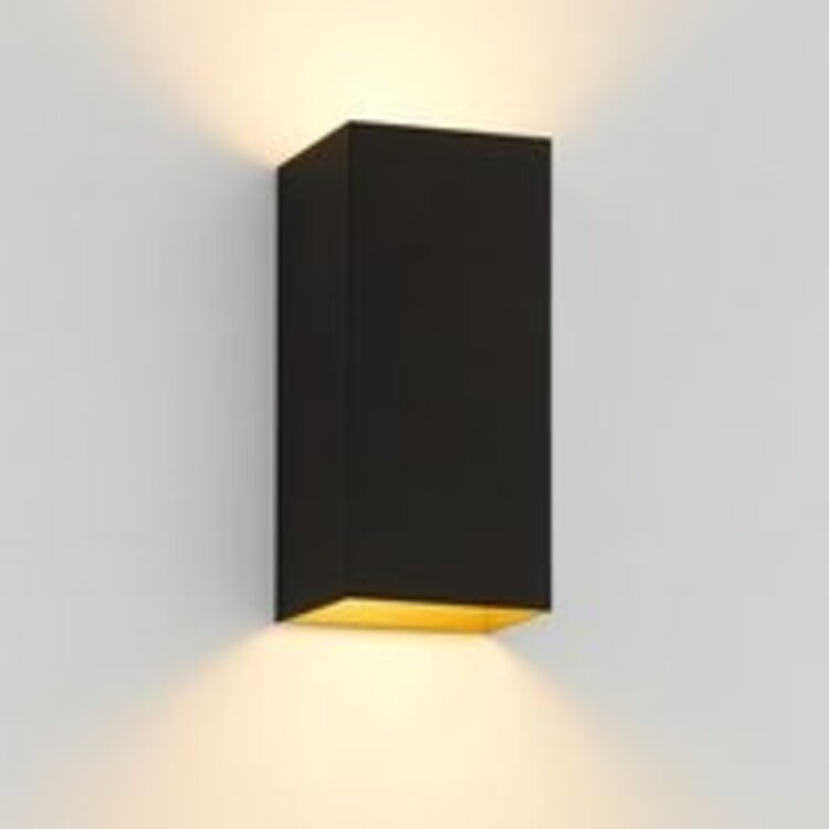Highlight Wandlamp Eros Zwart - Goud Up & Down 18cm 2 x GU-10