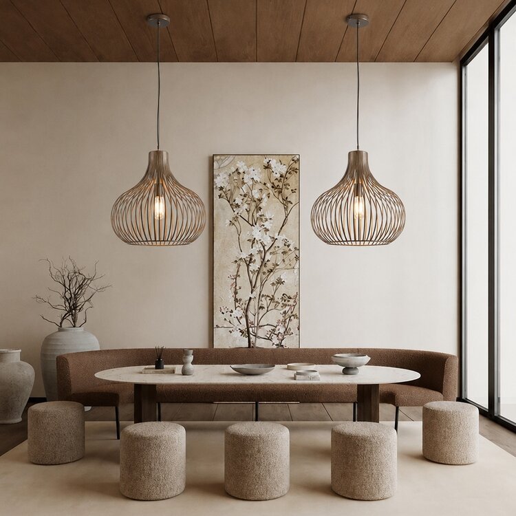 Freelight Hanglamp Aglio Brons-Goud Metaal Ø 48cm