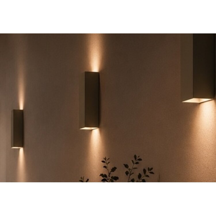 ETH Wandlamp David Champagne Up & Down 2x GU10