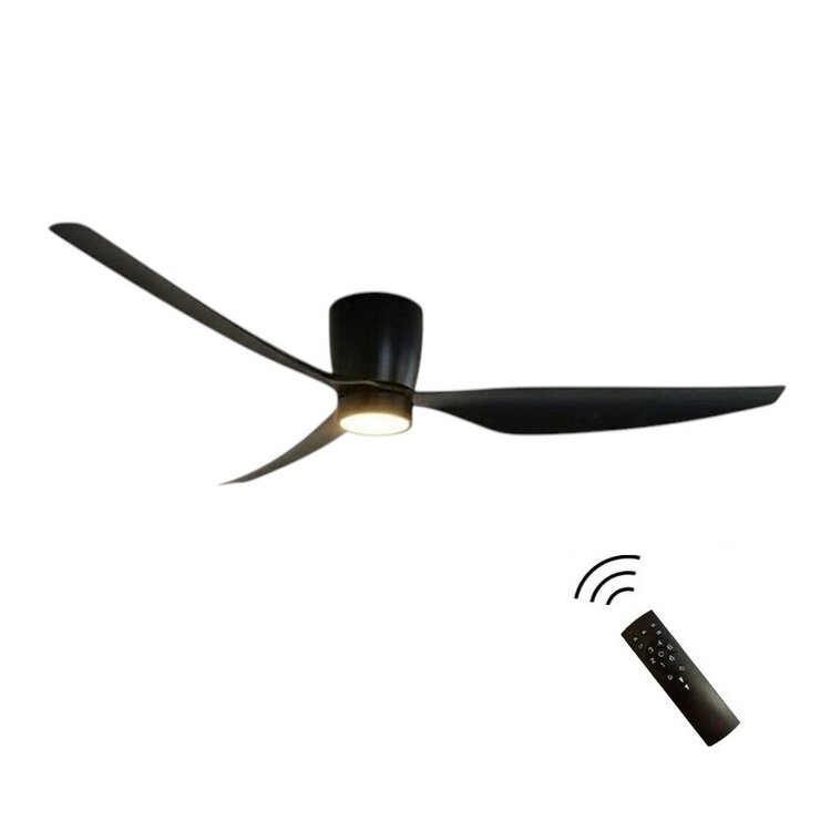 Freelight Plafondventilator Arioso Eco Zwart Incl. 16W Led & 6 Speed - Afstandsbediening - Ø 127cm