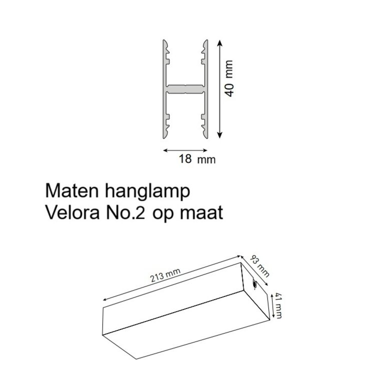 Hanglamp op maat Velora No.2 Led 120 tot 240cm Lang