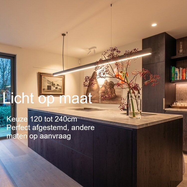 Hanglamp op maat Velora No.1 Led 120 tot 240cm Lang