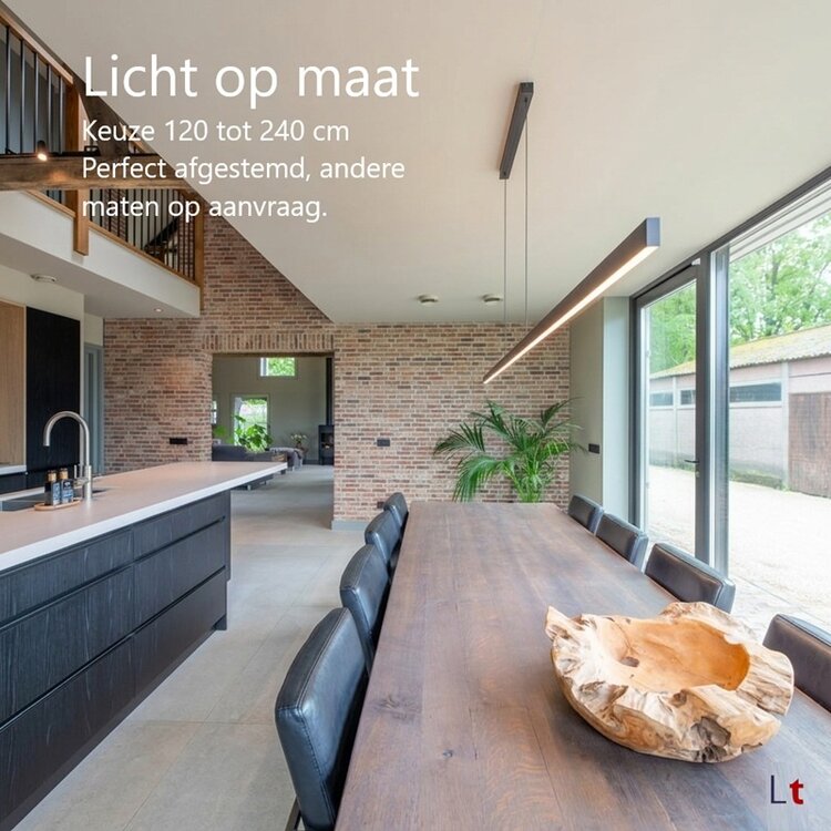 Hanglamp op maat Velora No.3 Led 120 tot 240cm Lang