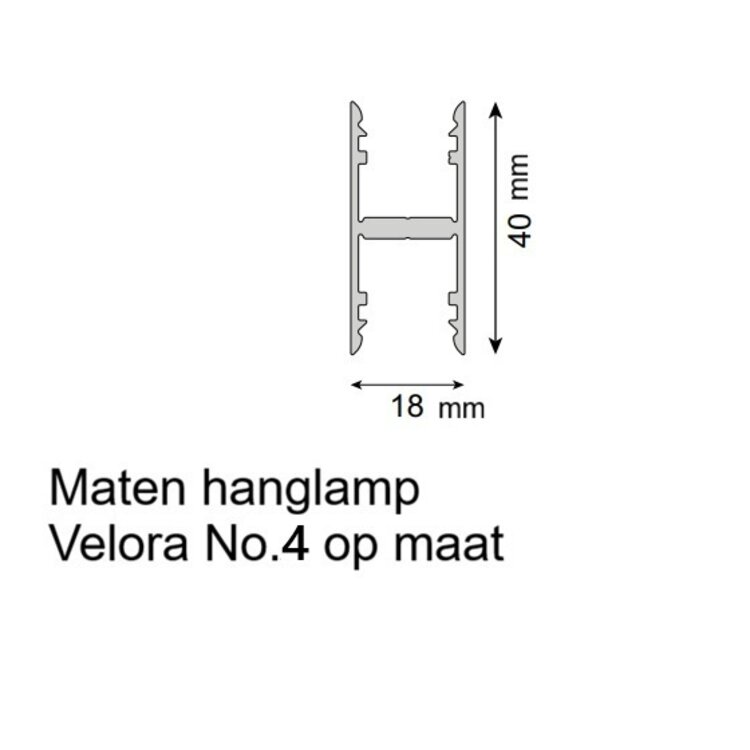 Hanglamp op maat Velora No.4 Led 120 tot 240cm Lang