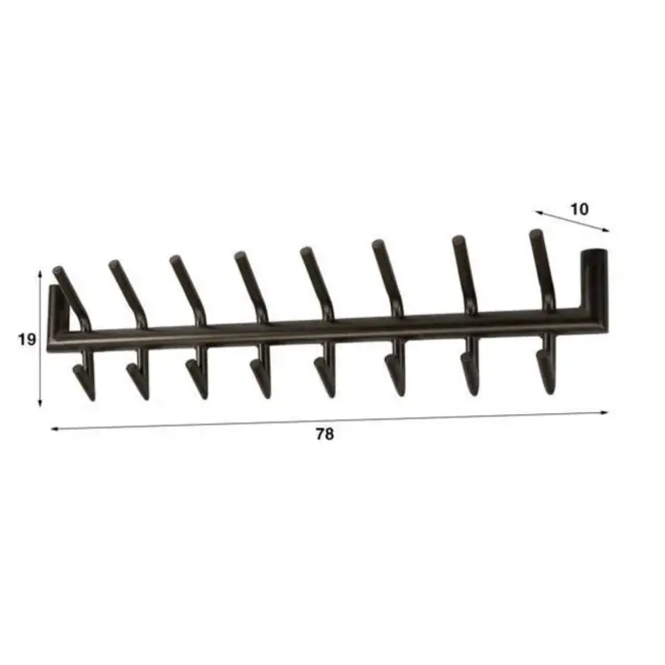 Kapstok Tubo Drift Brown 2x 8 Haken 78cm