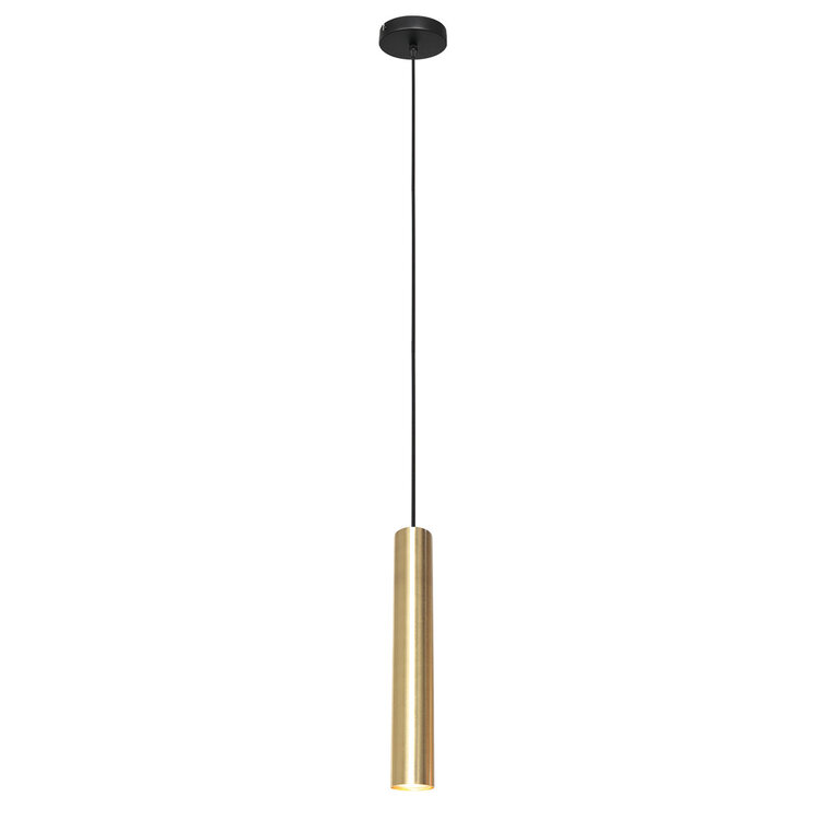 Hanglamp Tubel Messing Ø 5cm Incl. GU10 4.9 Watt Dim To Warm