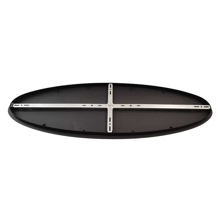 Plafondplaat Zwart Ovaal 120 x 40 x 3 cm Incl. Ophangbeugel I15428S