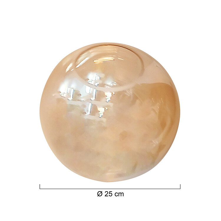 3497 glas kogel amber 25cm