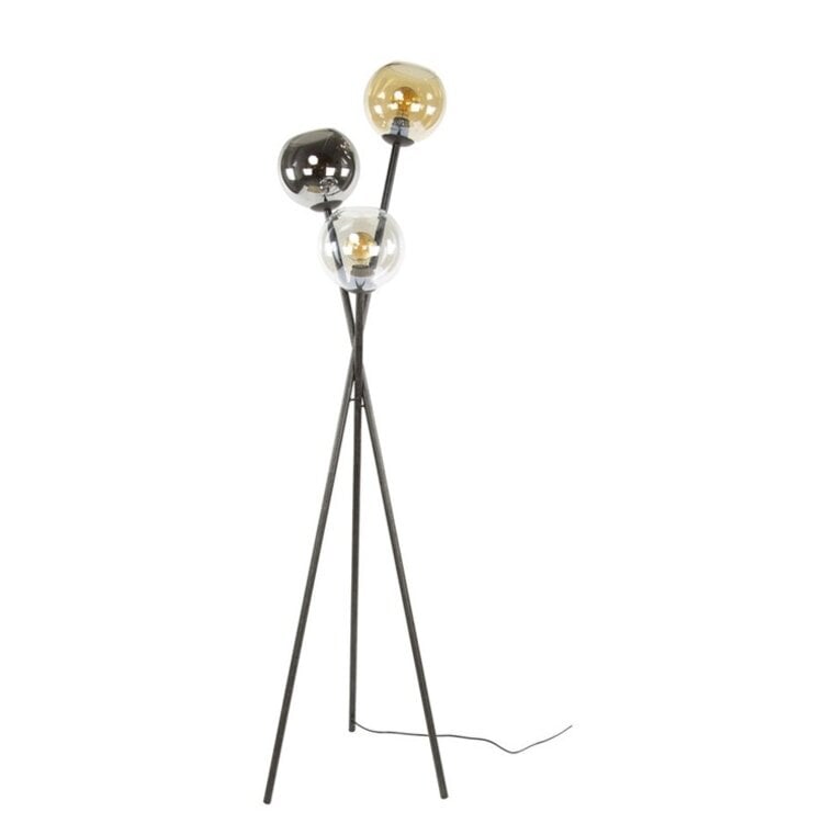 Vloerlamp Multi Globe Artic Zwart 3x E27 Fitting