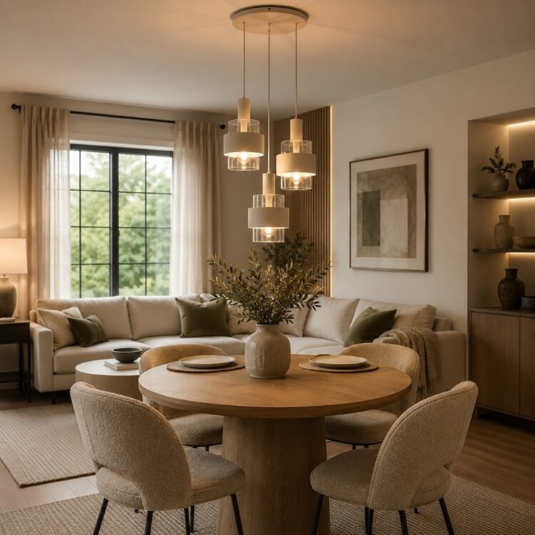 Highlight Hanglamp Marrone Beige 3-lichts  Ø 30cm