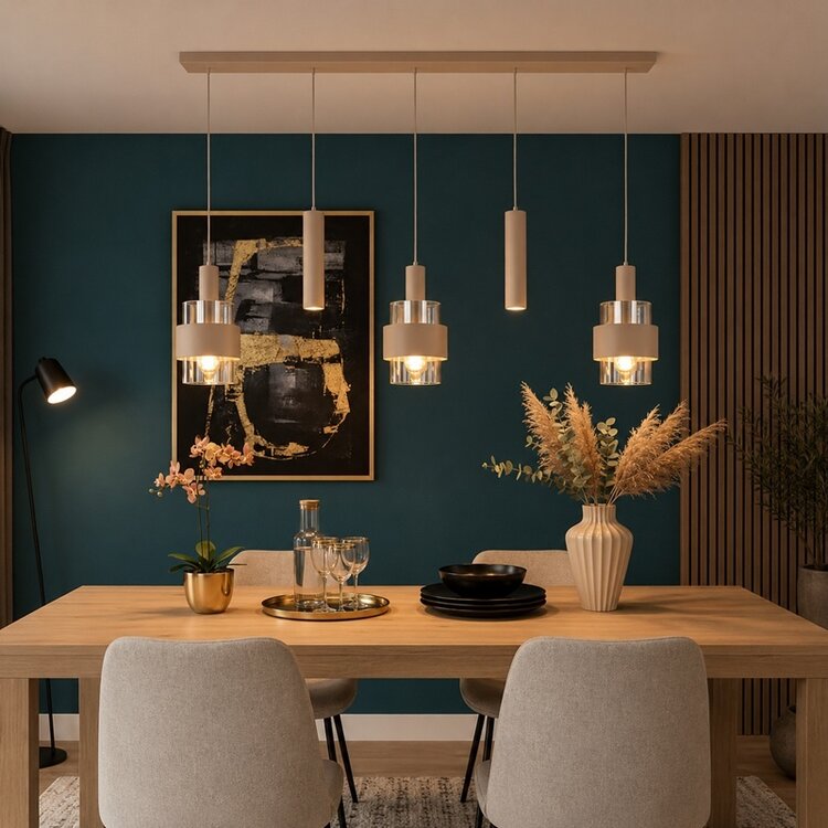 Highlight Hanglamp Marrone Beige/Amber 5-lichts