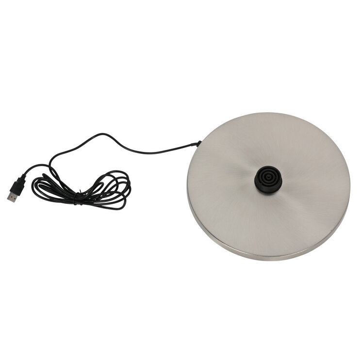 Mexlite Oplaadbare Vloerlamp GlowGo Staal Verstelbaar incl Dimmer 4603ST