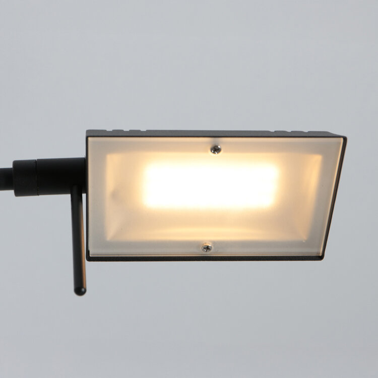 Mexlite Oplaadbare Vloerlamp GlowGo Zwart Verstelbaar incl Accu 4603ZW