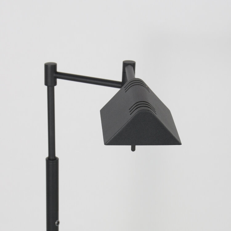 Mexlite Oplaadbare Vloerlamp GlowGo Zwart Verstelbaar incl Accu 4603ZW