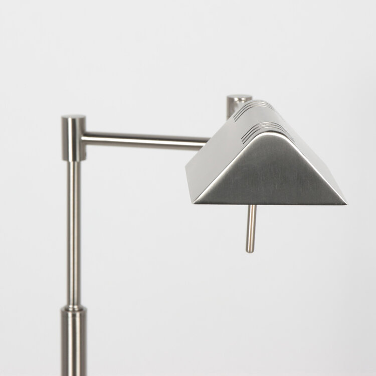 Mexlite Oplaadbare Vloerlamp GlowGo Staal Verstelbaar incl Dimmer 4603ST