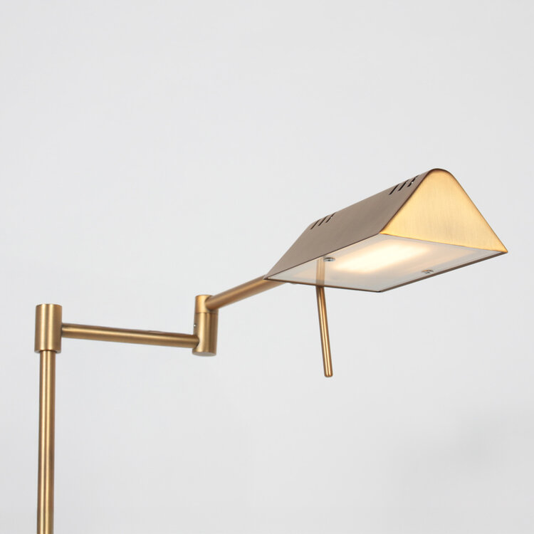 Mexlite Oplaadbare Vloerlamp GlowGo Brons Verstelbaar incl Dimmer 4603BR