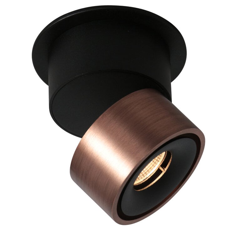Mexlite Spot Fez Zwart - Brons 1 lichts 8 Watt Dimbaar