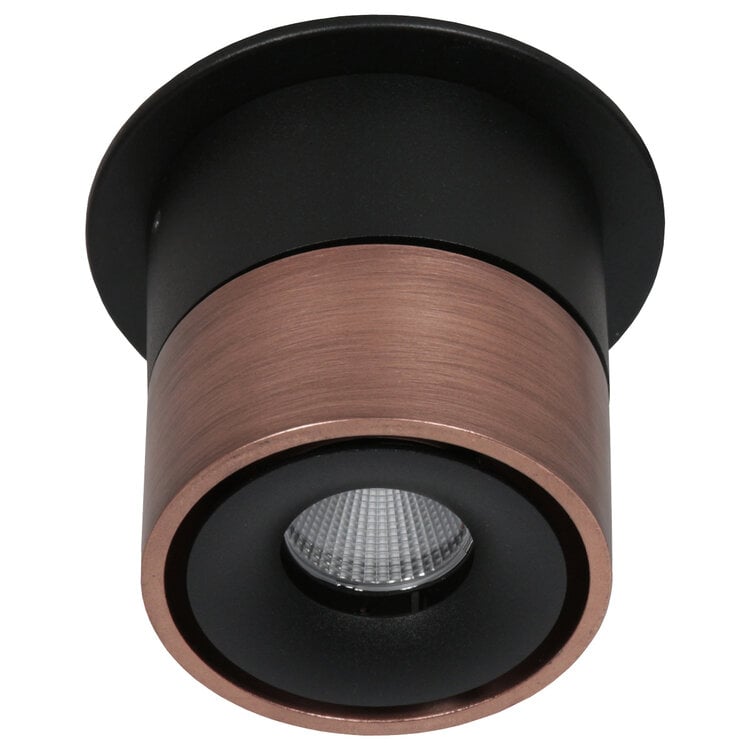 Mexlite Spot Fez Zwart - Brons 1 lichts 8 Watt Dimbaar