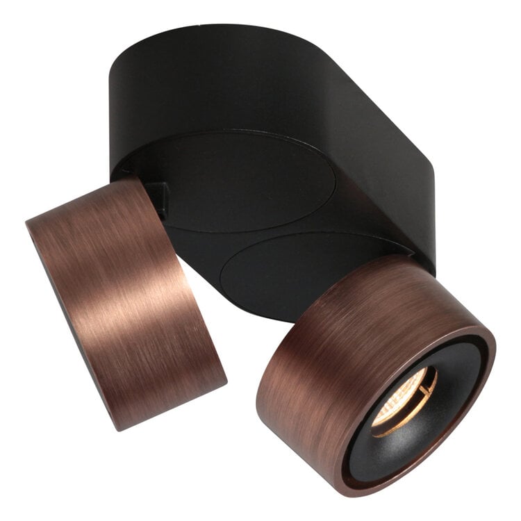 Mexlite Spot Fez Zwart - Brons 2 lichts 8 Watt Dimbaar