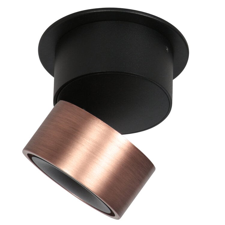 Mexlite Spot Fez Zwart - Brons 1 lichts 8 Watt Dimbaar