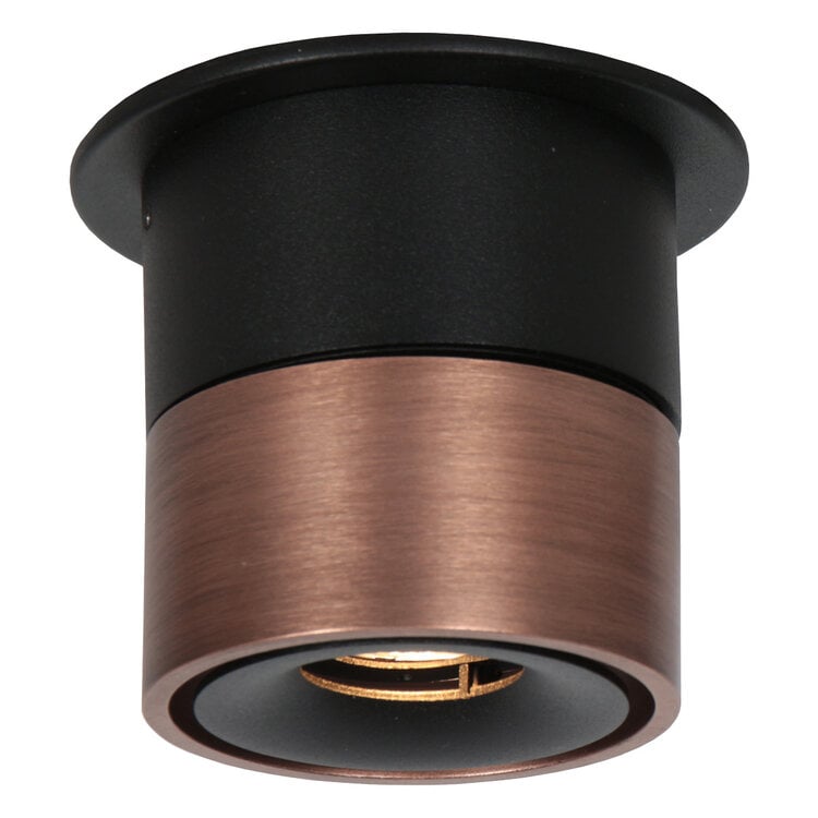 Mexlite Spot Fez Zwart - Brons 1 lichts 8 Watt Dimbaar