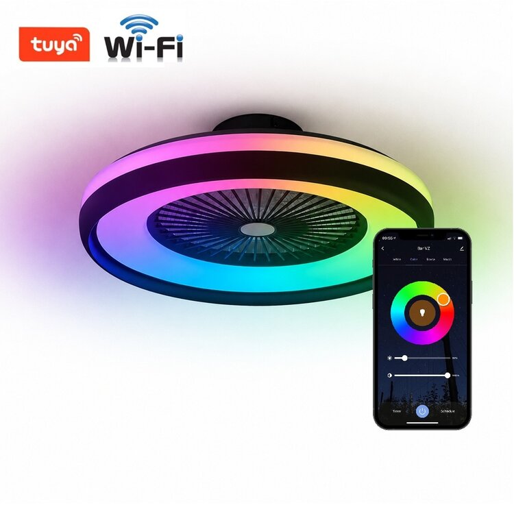 Plafondventilator Lumivento Aura Zwart Ø 60cm