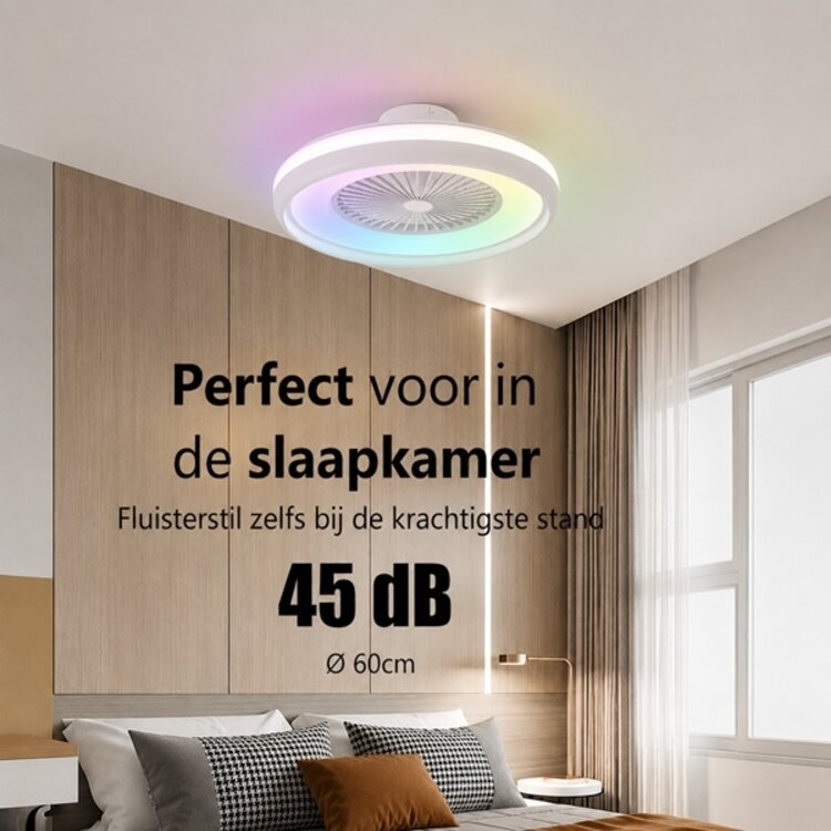 Plafondventilator Lumivento Aura Wit Ø 60cm