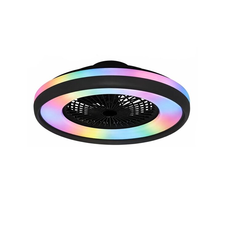 Freelight Plafondventilator Ventola Zwart Ø 60cm incl. Remote & App
