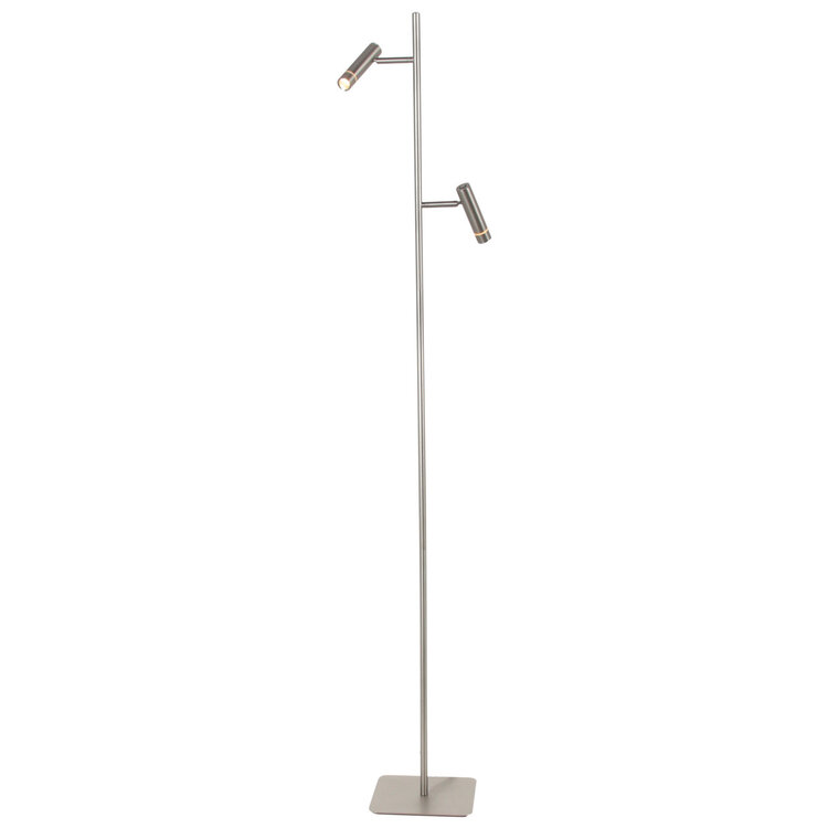 Steinhauer Vloerlamp Volari Staal 5Watt Dim to Warm 2 Lichts 4711ST