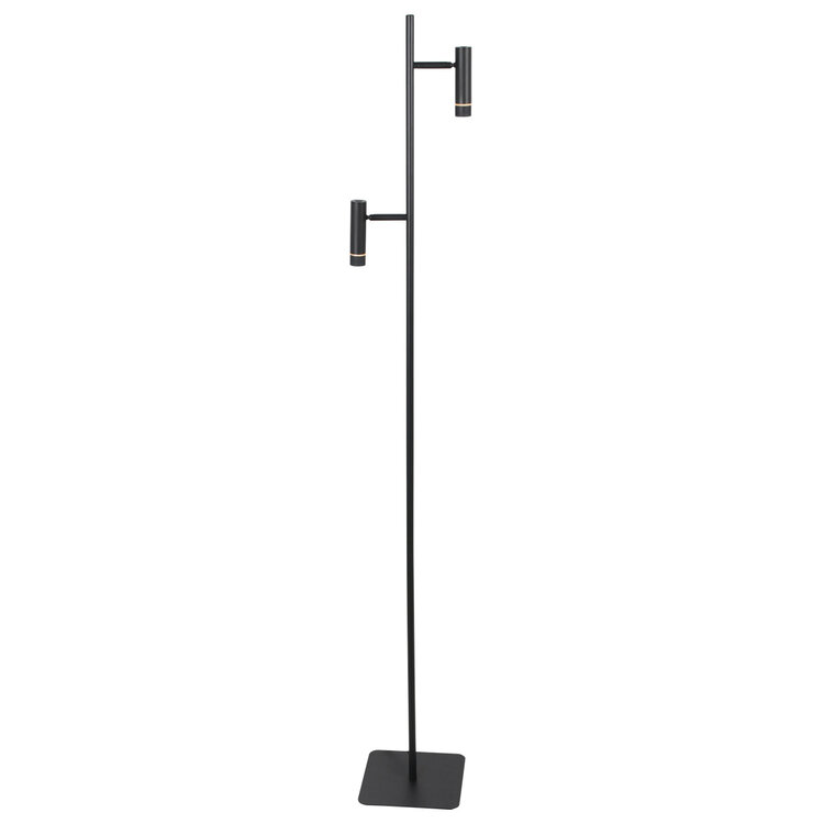 Steinhauer Vloerlamp Volari Zwart 5Watt Dim to Warm 2 Lichts 4711ZW