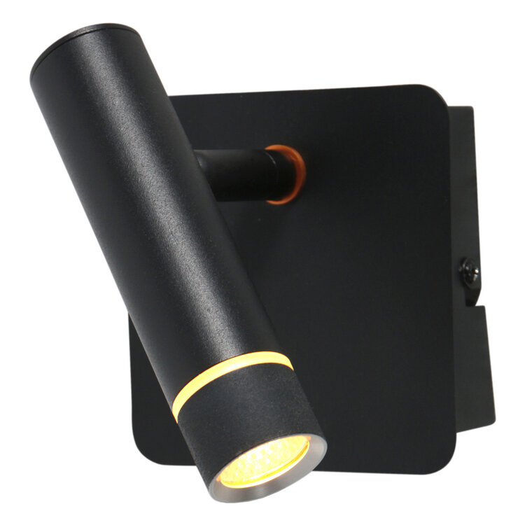 Steinhauer Wandlamp Volari Zwart Dim to Warm 1 Lichts 4712ZW