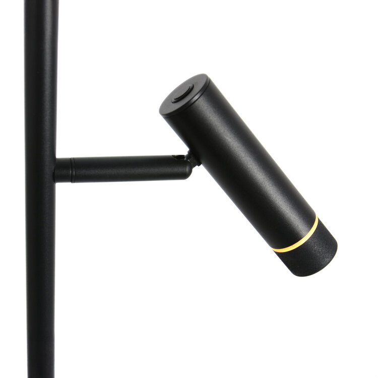 Steinhauer Vloerlamp Volari Zwart 5Watt Dim to Warm 2 Lichts 4711ZW