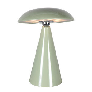 Oplaadbare Tafellamp Mush Glanzend Groen 3 Watt Ø 15cm