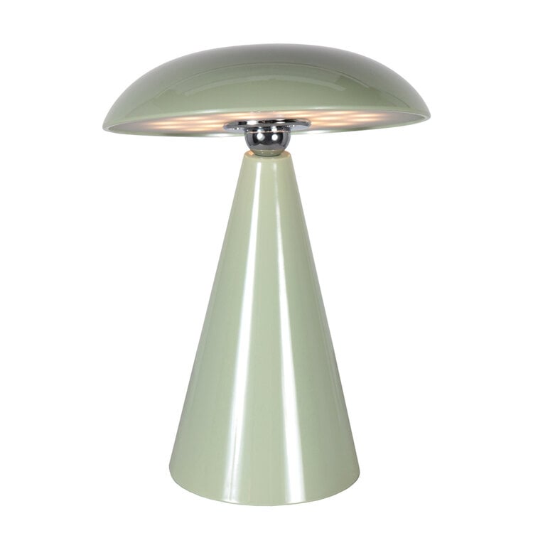 Anne Light Anne Light Oplaadbare Tafellamp Mush Glanzend Groen 3 Watt Ø 15cm