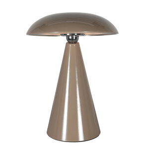 Oplaadbare Tafellamp Mush Glanzend Bruin 3 Watt Ø 15cm