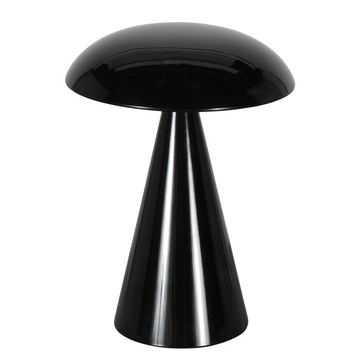 Anne Light Anne Light Oplaadbare Tafellamp Mush Glanzend Zwart 3 Watt Ø 15cm