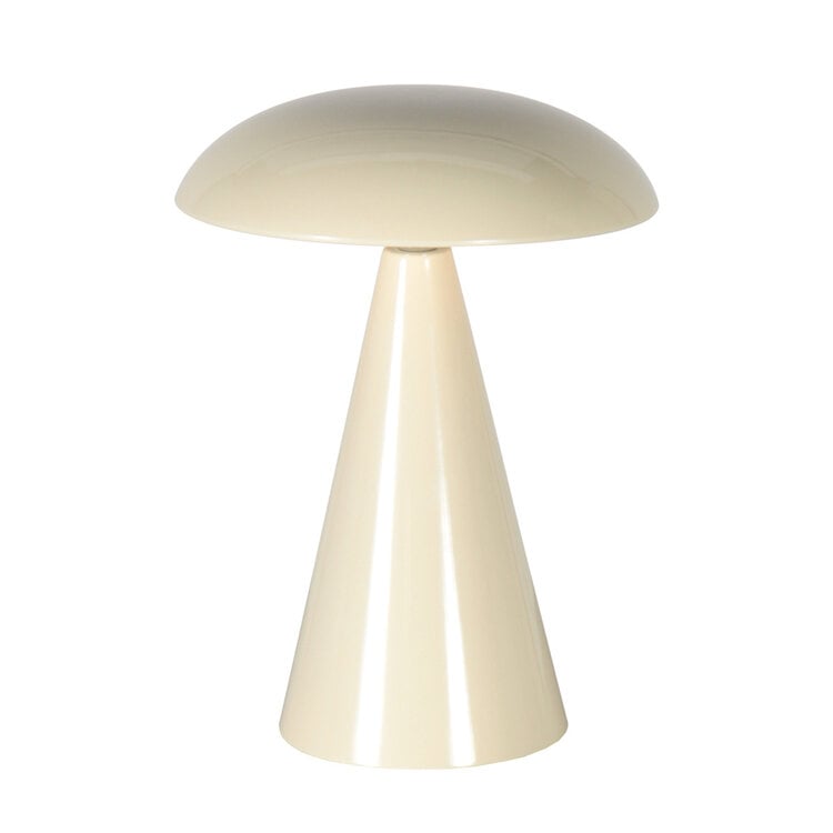 Anne Light Anne Light Oplaadbare Tafellamp Mush Glanzend Crème 3 Watt Ø 15cm