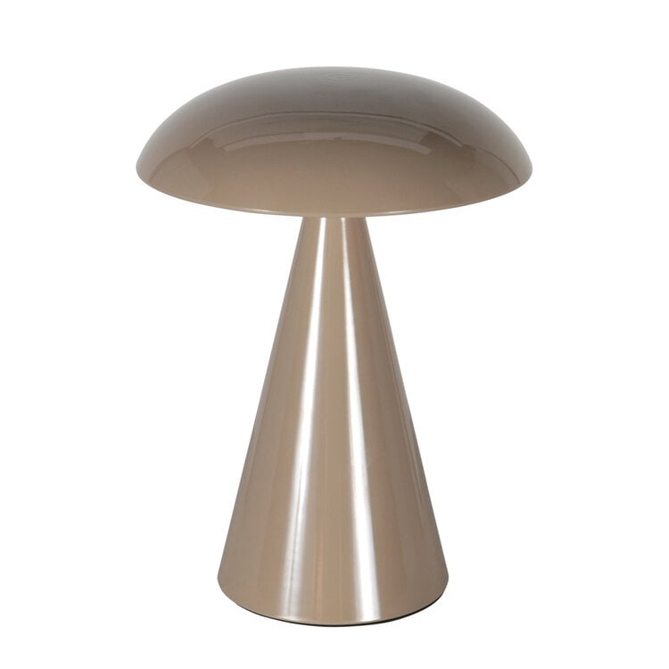 Anne Light Anne Light Oplaadbare Tafellamp Mush Glanzend Bruin 3 Watt Ø 15cm