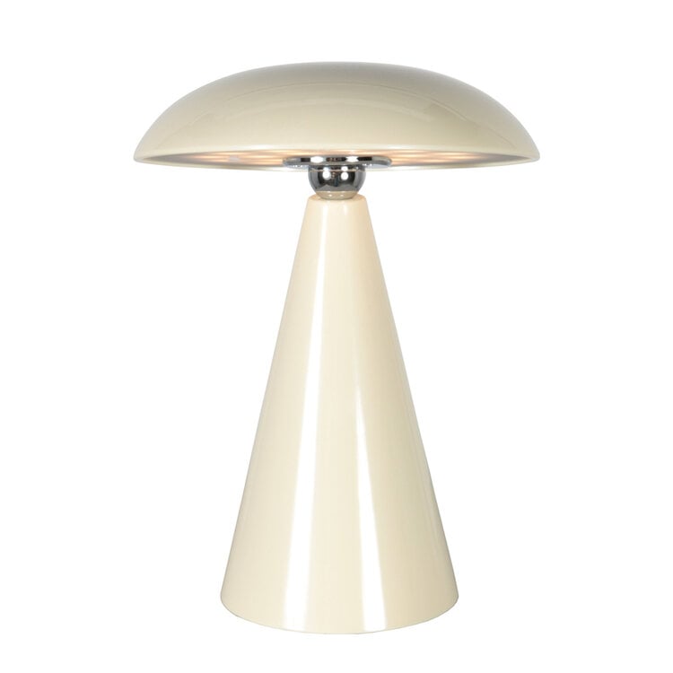 Anne Light Anne Light Oplaadbare Tafellamp Mush Glanzend Crème 3 Watt Ø 15cm