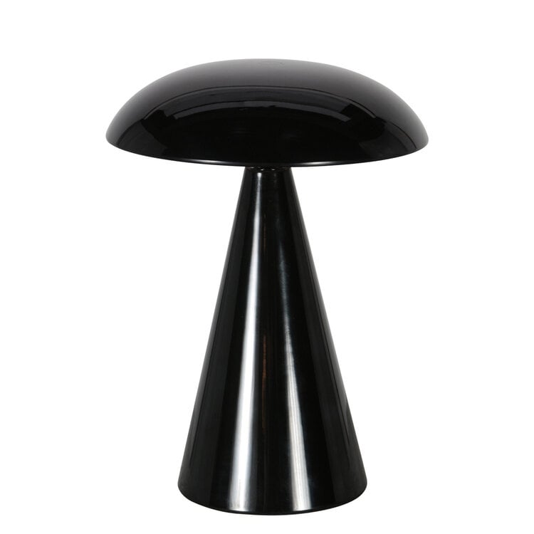 Anne Light Anne Light Oplaadbare Tafellamp Mush Glanzend Zwart 3 Watt Ø 15cm