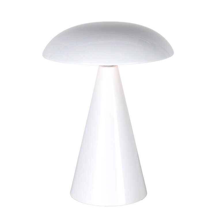Anne Light Anne Light Oplaadbare Tafellamp Mush Glanzend Wit 3 Watt Ø 15cm