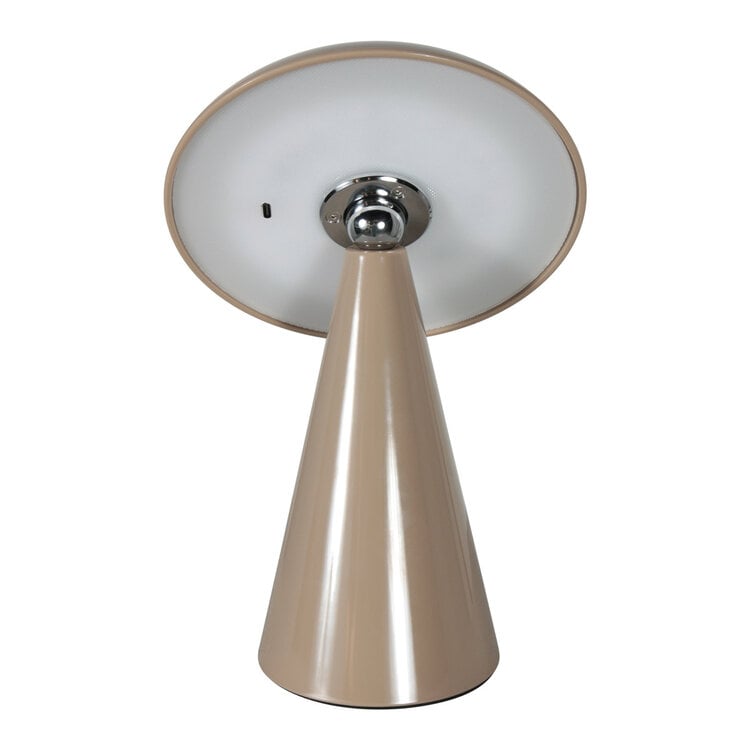 Anne Light Anne Light Oplaadbare Tafellamp Mush Glanzend Bruin 3 Watt Ø 15cm